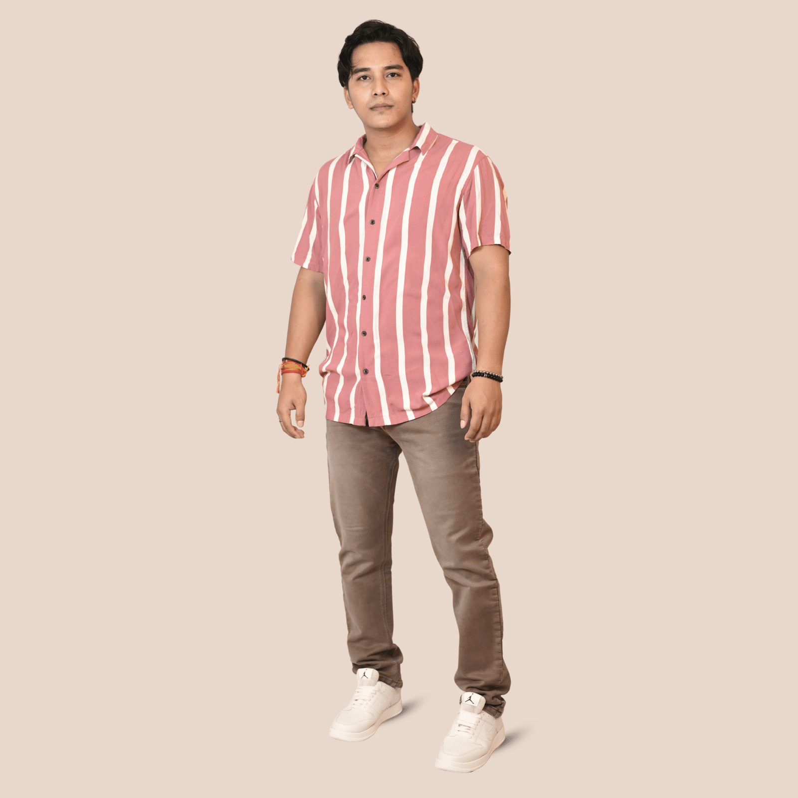 Men's Regular Fit Brown Denim Jeans