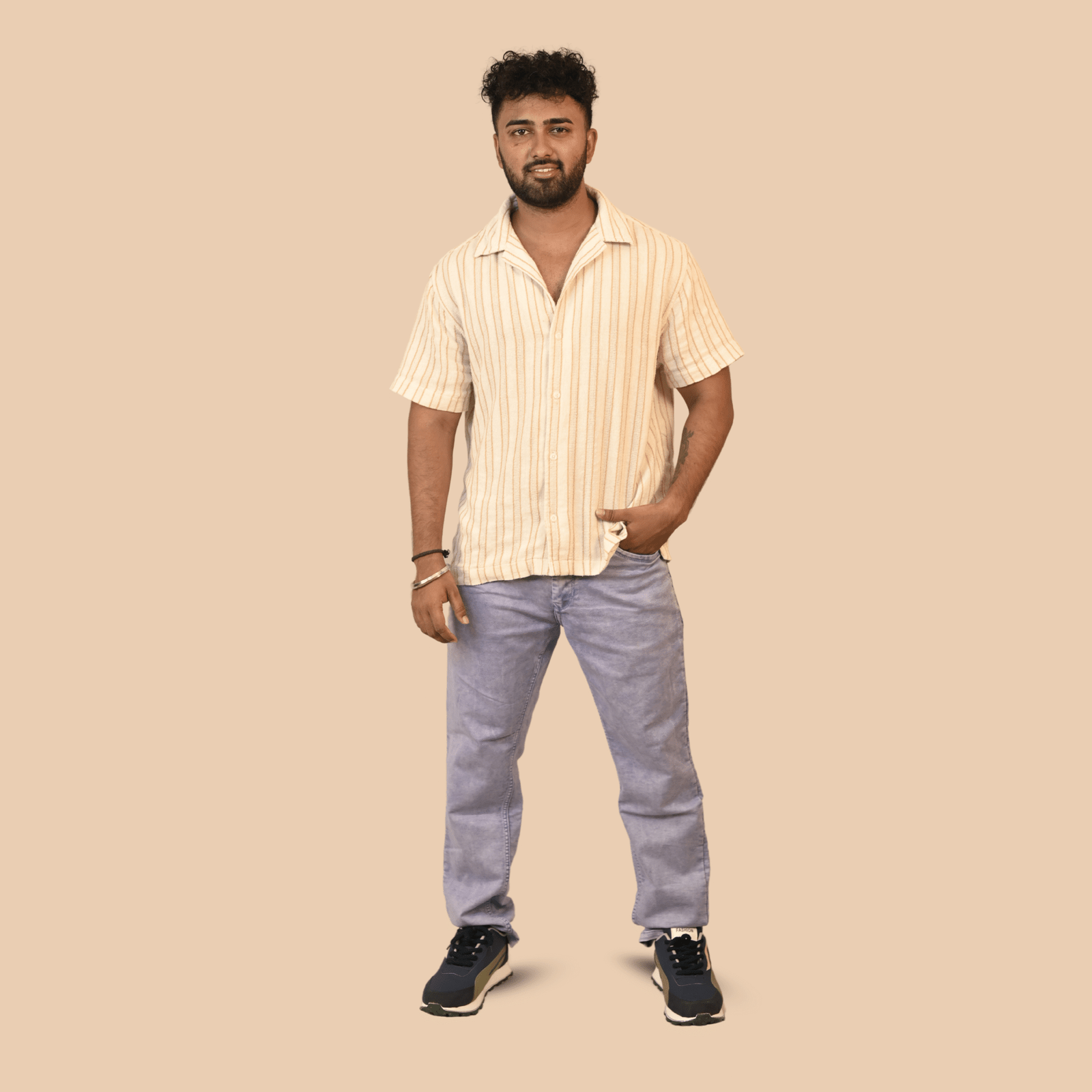 Men’s Regular Fit Light Blue Stretchable Denim Jeans