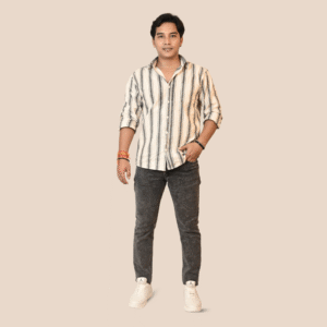 Men’s Regular Fit Stretchable Denim Jeans in Black